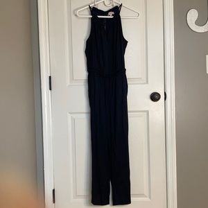 Loft Petites Navy Jumpsuit XSP